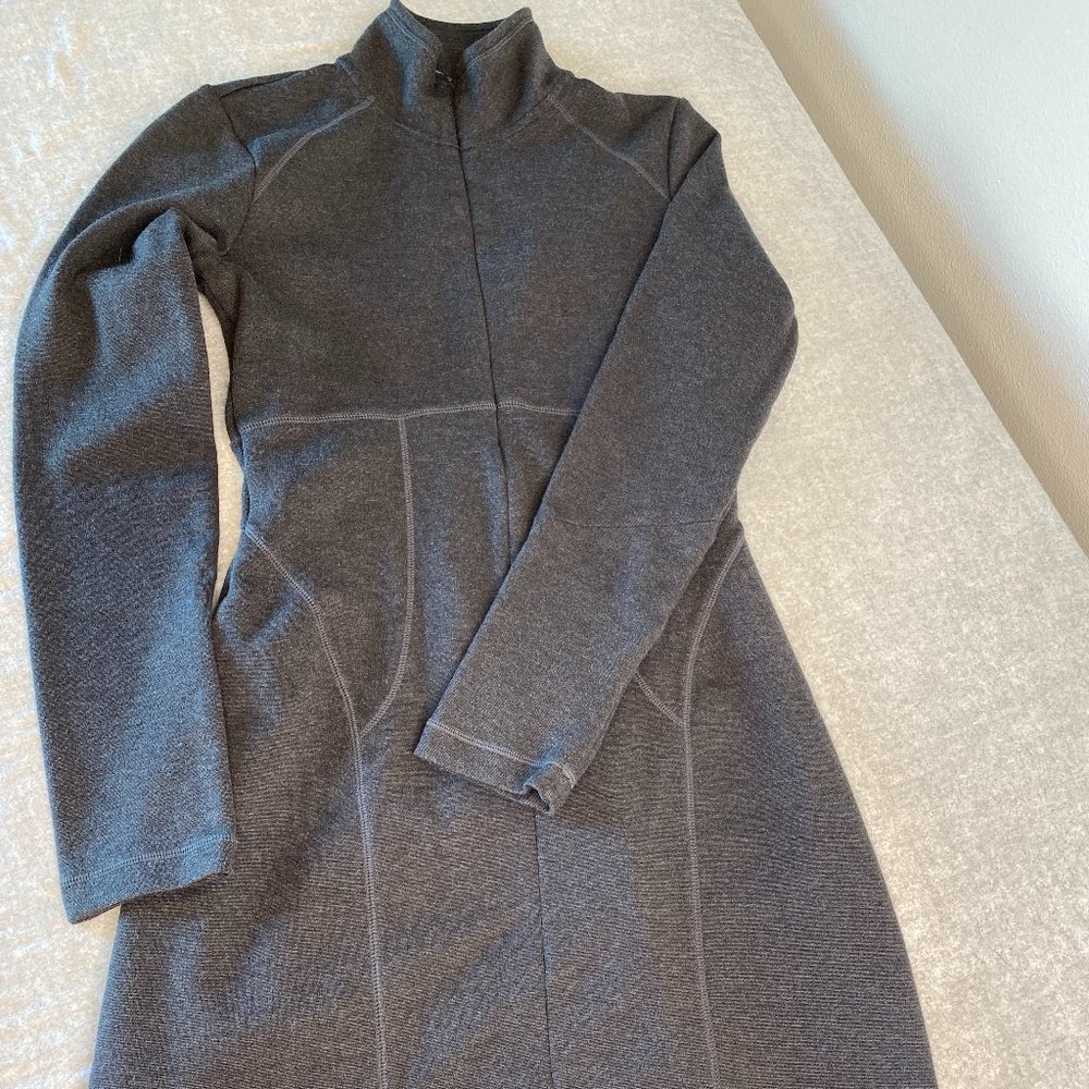 Athleta Cassidy Grey Ponte Knit Long Sleeve Dress XS